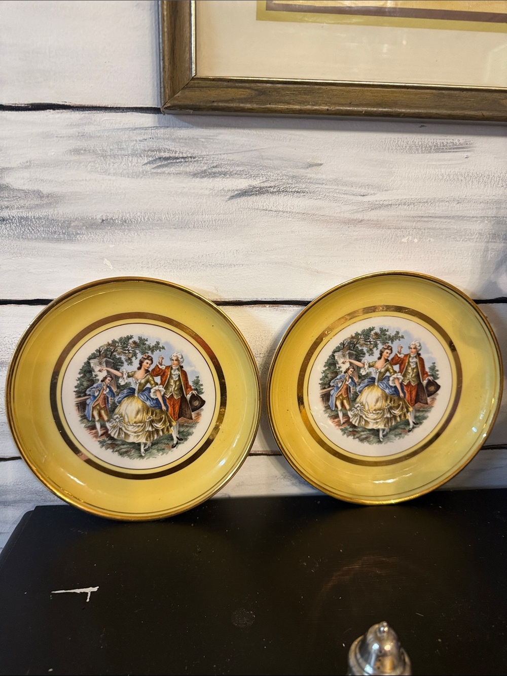 Vintage Bavarian rococo porcelain plates